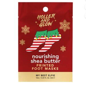 ❤️ Holler and Glow Foot Mask Holiday Theme Shea Butter Korea  NEW